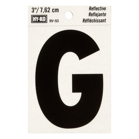 Hy-Ko 3In Reflective Letter G, 10PK B00458